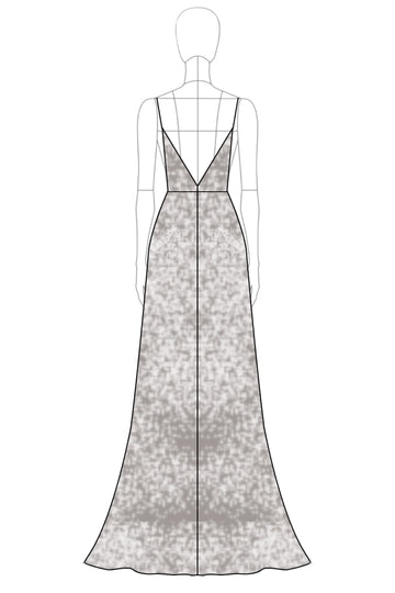 Sprankelende V-hals Zilveren Lovertjes A Line Formele Jurk